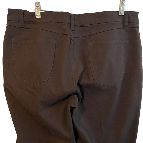 FDJ French Dressing Jeans‎ Olivia Flare Straight Brown Women Plus Size 16 Petite - Picture 8 of 10